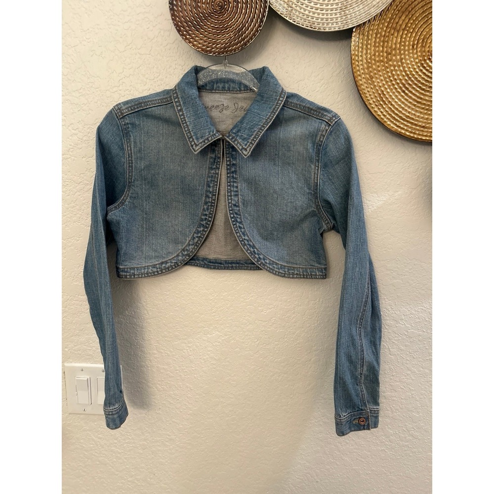 Squeeze Vintage Cropped Denim Jacket size M